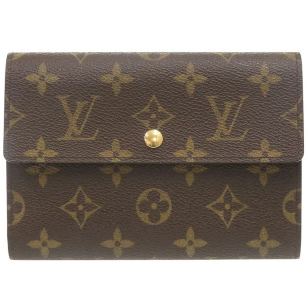 Louis Vuitton Portefeuille Tresor Etui Papier Monogram Tri fold Wallet LV